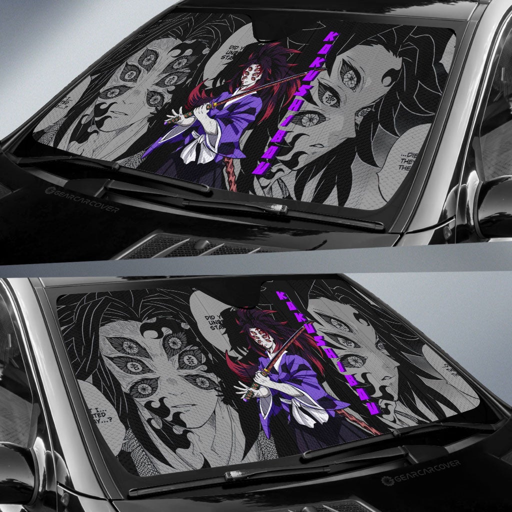 Kokushibou Car Sunshade Custom Demon Slayer Anime Mix Mangas - Gearcarcover - 2