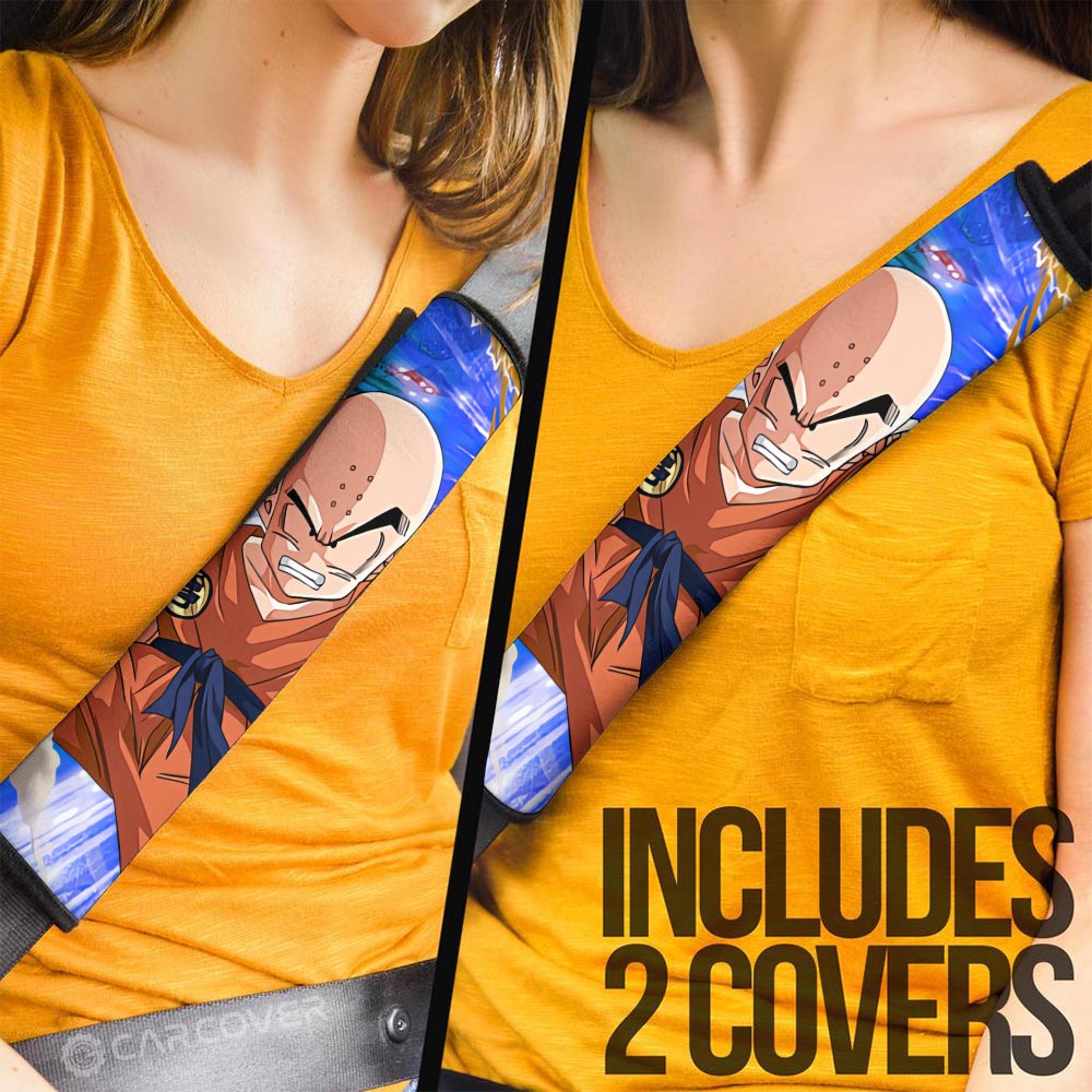 Krillin Seat Belt Covers Custom Dragon Ball Anime Car Accessoriess - Gearcarcover - 3