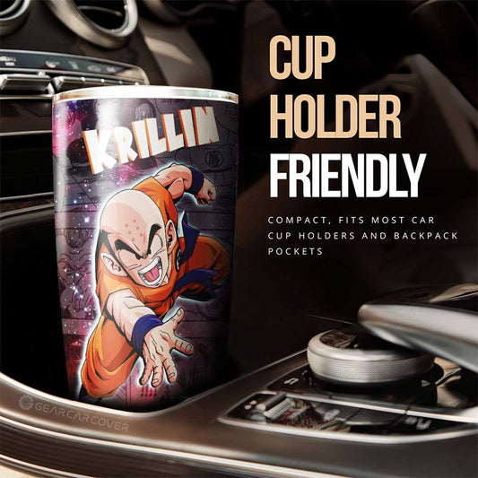 Krillin Tumbler Cup Custom Dragon Ball Anime Car Accessories Manga Galaxy Style - Gearcarcover - 2