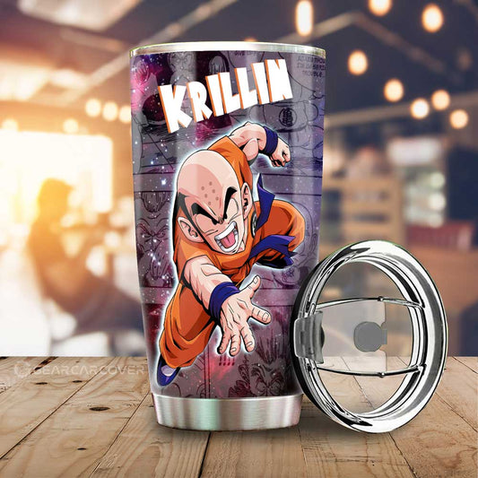 Krillin Tumbler Cup Custom Dragon Ball Anime Car Accessories Manga Galaxy Style - Gearcarcover - 1