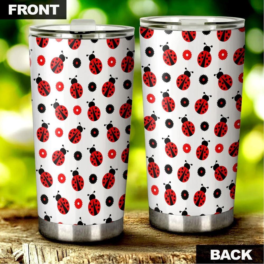 Ladybug Pattern Tumbler Stainless Steel - Gearcarcover - 4