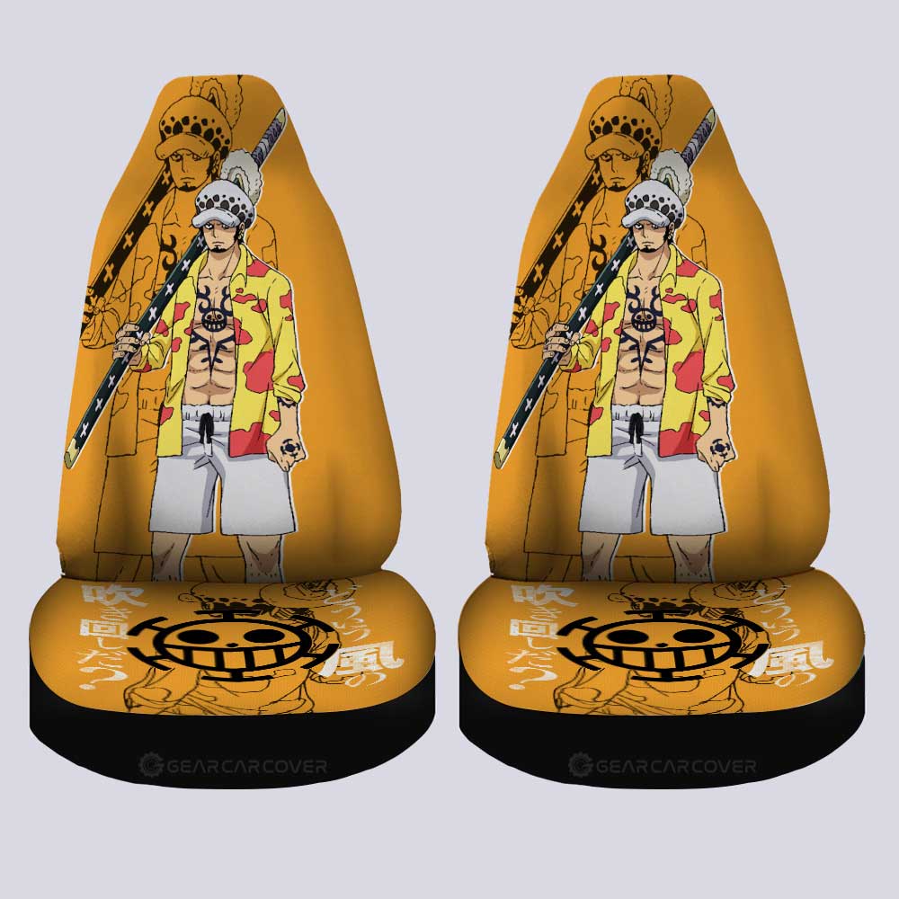 Law Film Red Car Seat Covers Custom One Piece Anime Car Accessories - Gearcarcover - 3