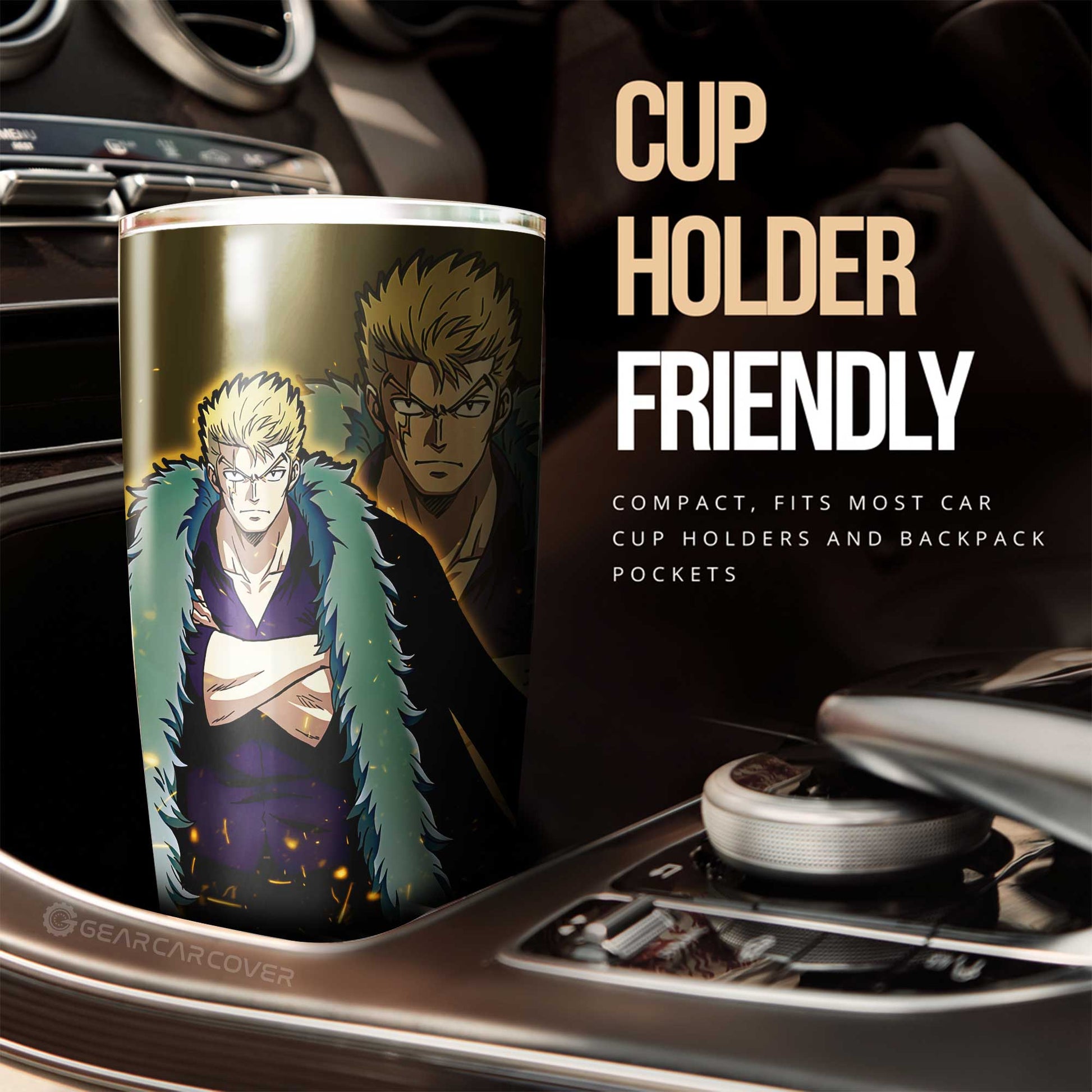 Laxus Dreyar Tumbler Cup Custom Fairy Tail Anime - Gearcarcover - 2