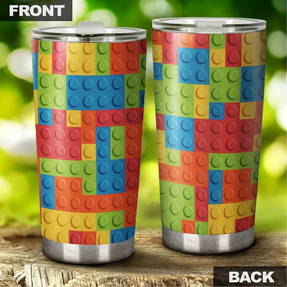 Lego Tumbler Stainless Steel Pattern - Gearcarcover - 3