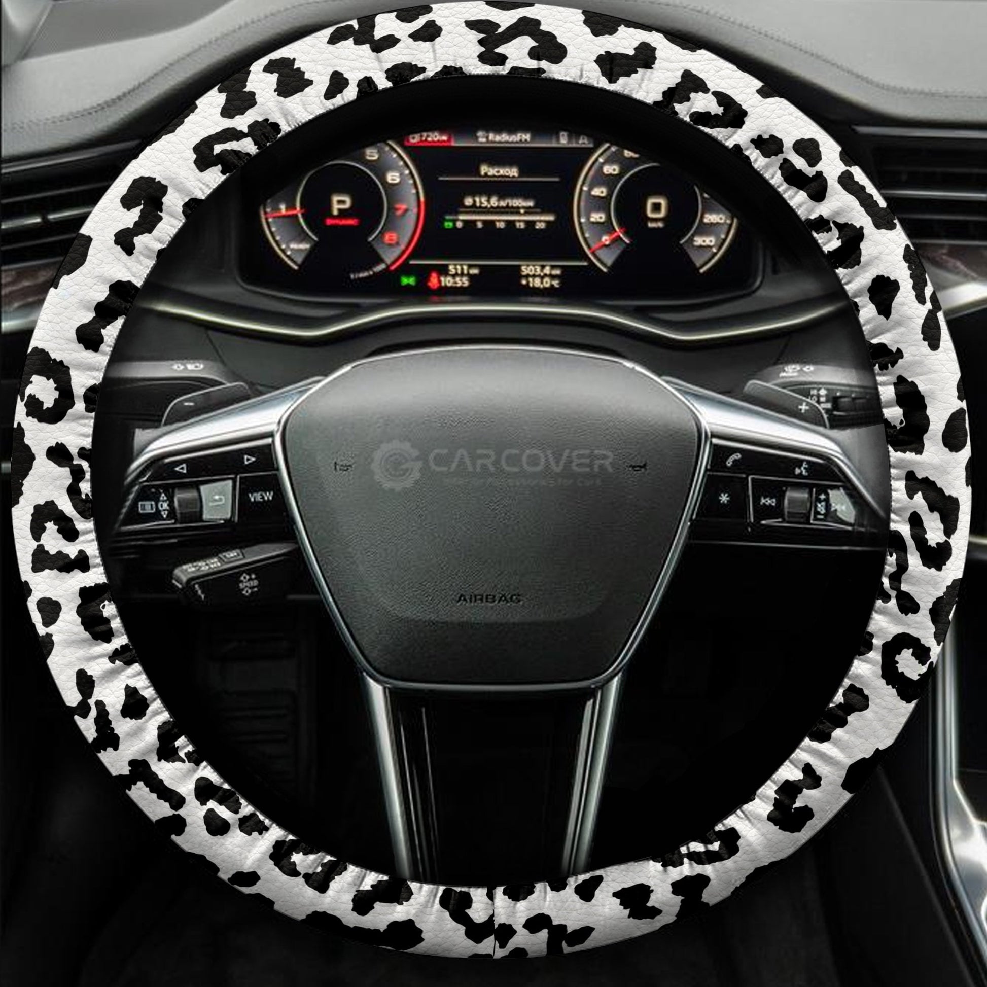 Leopard Steering Wheel Cover Custom Animal Skin Printed Car Interior Accessories - Gearcarcover - 4
