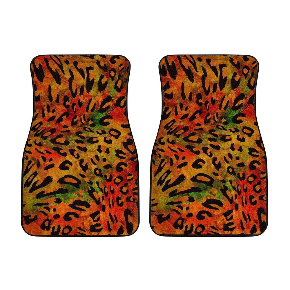 Leopard Wild Cheetah Print Car Floor Mats Custom Animal Skin Pattern Print Car Accessories - Gearcarcover - 2