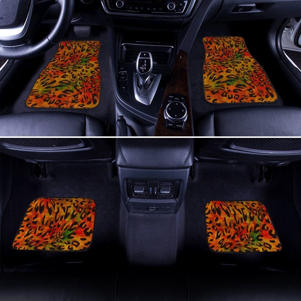 Leopard Wild Cheetah Print Car Floor Mats Custom Animal Skin Pattern Print Car Accessories - Gearcarcover - 3