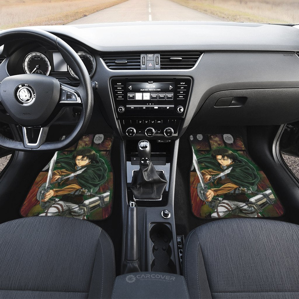 Levi Ackerman Car Floor Mats Custom Anime Attack On Titan Car Accessories - Gearcarcover - 3