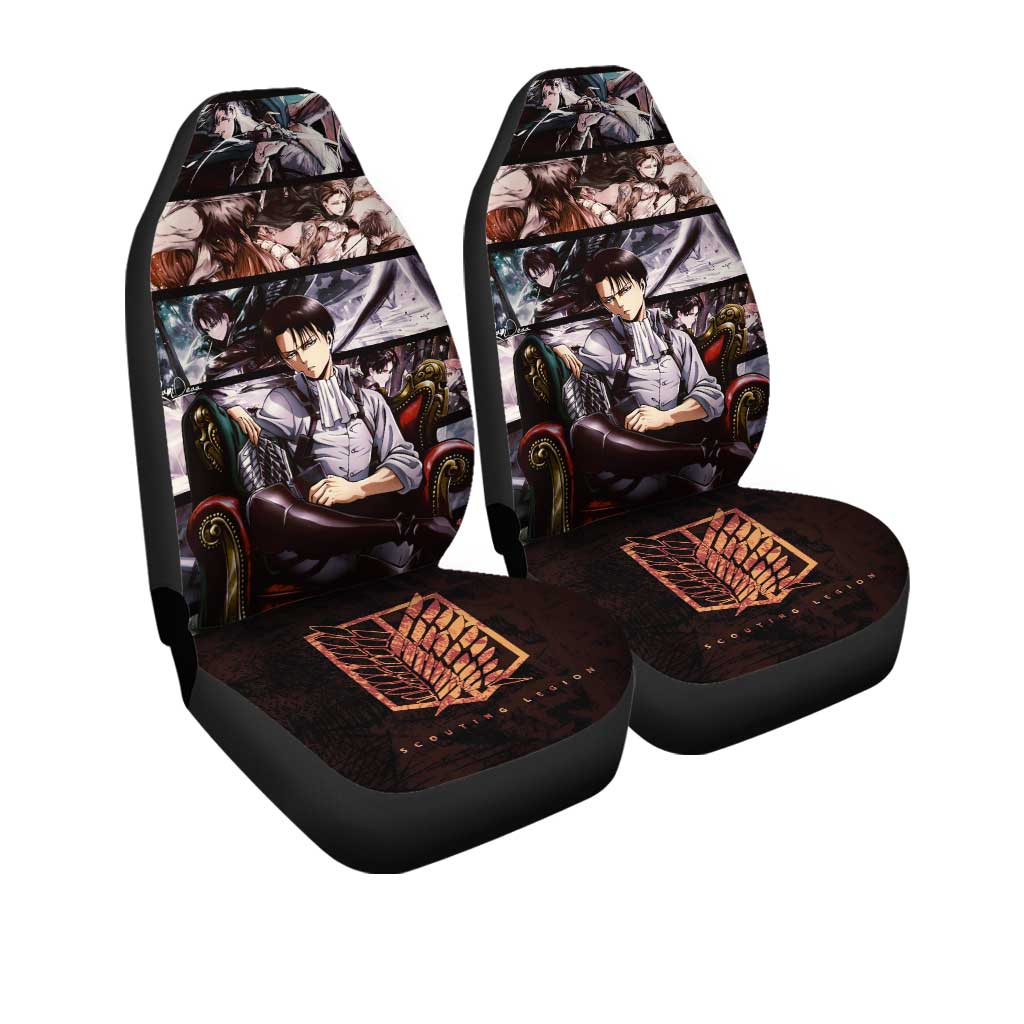 Levi Ackerman Car Seat Covers Custom Anime Attack on Titan Car Interior Accessories - Gearcarcover - 3