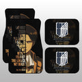 Levi Ackerman Quotes Car Floor Mats Custom Attack On Titan Anime Car Accessories - Gearcarcover - 1