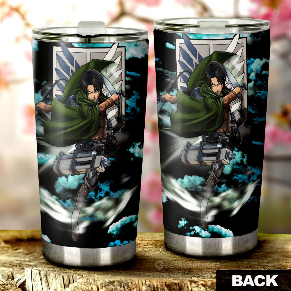 Levi Ackerman Tumbler Cup Custom Attack On Titan Anime Car Interior Accessories - Gearcarcover - 3