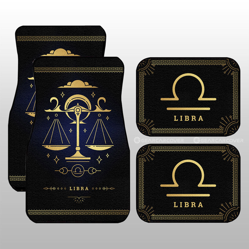 Libra Car Floor Mats Custom Zodiac Car Accessories - Gearcarcover - 3
