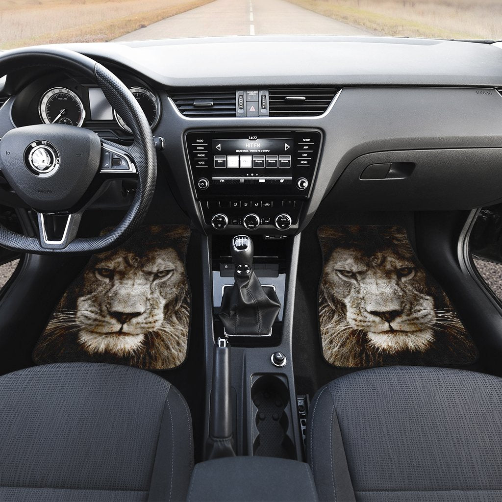 Lion Car Floor Mats Custom Car Accessories Awesome Gift Idea For Dad - Gearcarcover - 3