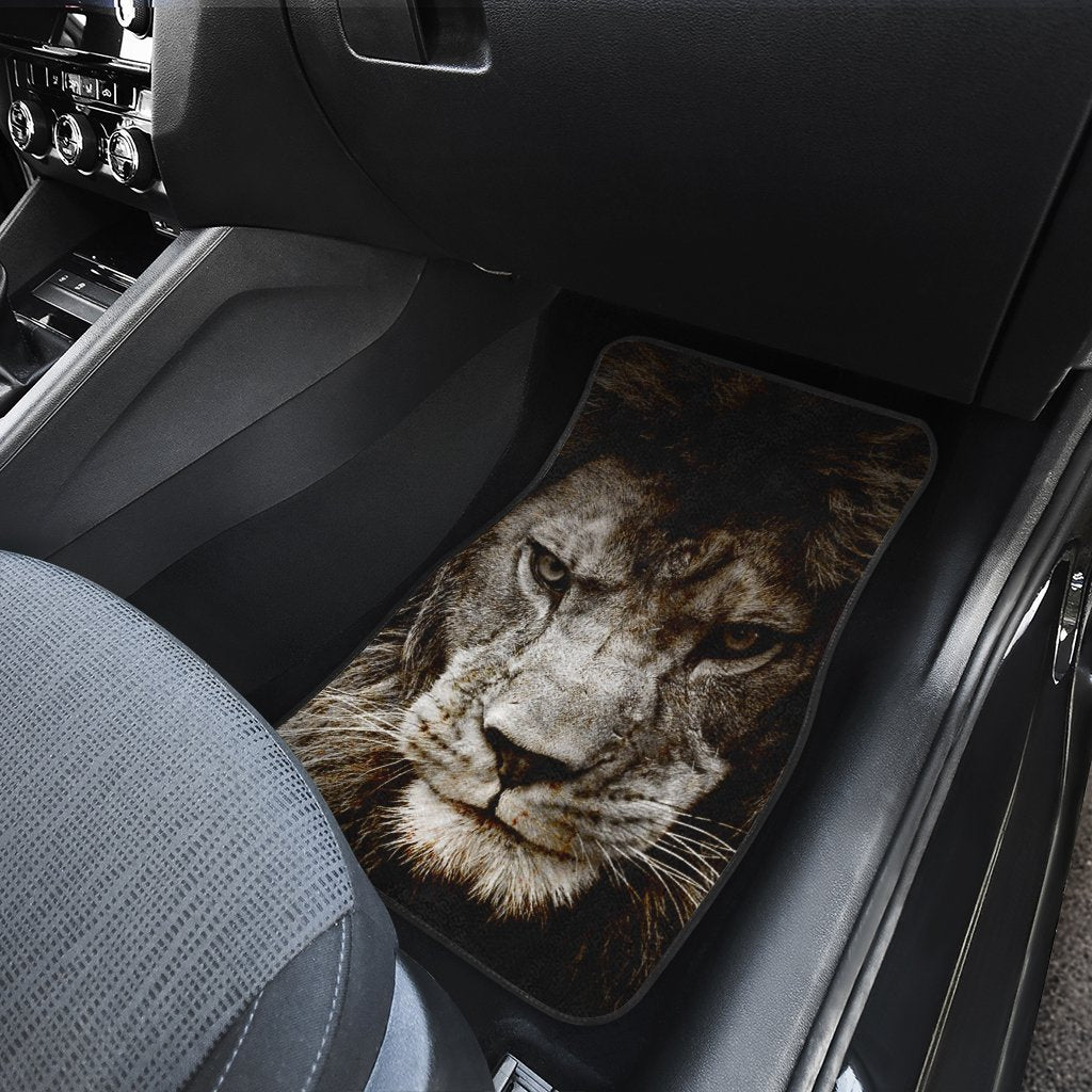 Lion Car Floor Mats Custom Car Accessories Awesome Gift Idea For Dad - Gearcarcover - 4