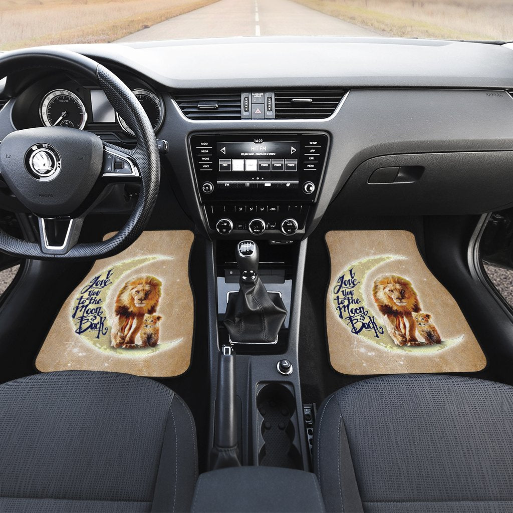 Lion Car Floor Mats Custom I Love You To The Moon And Back Car Accessories - Gearcarcover - 3