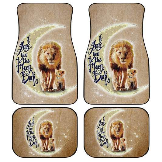 Lion Car Floor Mats Custom I Love You To The Moon And Back Car Accessories - Gearcarcover - 1