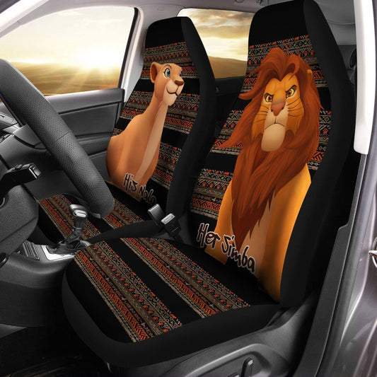 Lion King Simba and Nala Car Seat Covers Custom Couple Car Accessories - Gearcarcover - 1