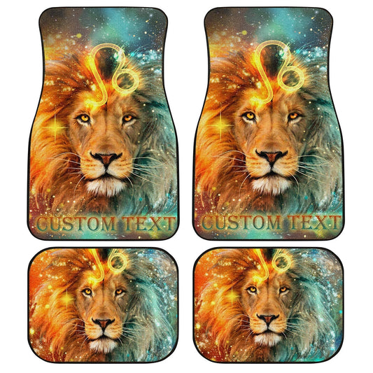 Lion Zodiac Car Floor Mats Personalized Car Accessories - Gearcarcover - 1