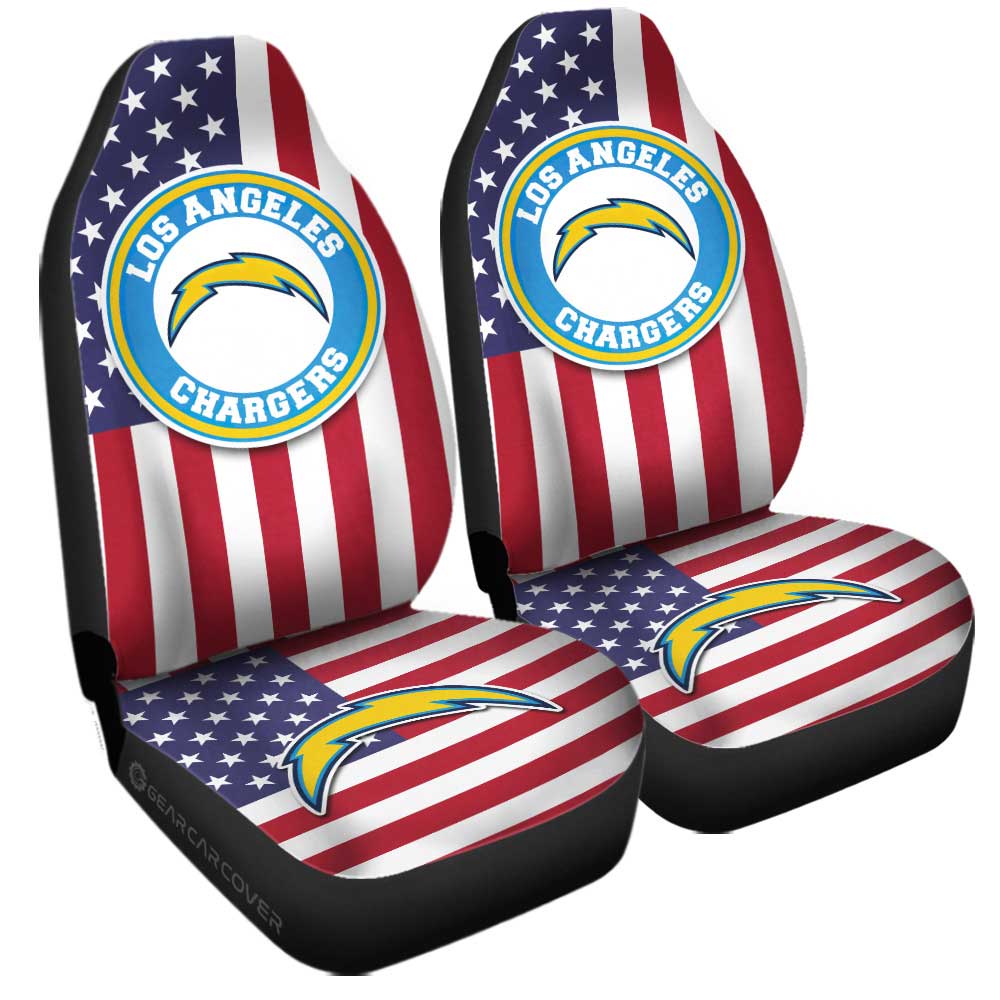 Los Angeles Chargers Car Seat Covers Custom Car Decor Accessories - Gearcarcover - 3