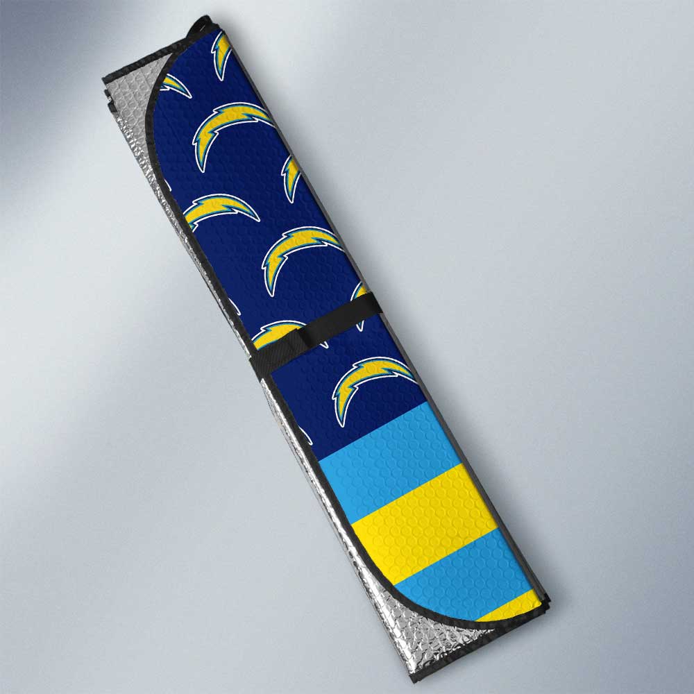 Los Angeles Chargers Car Sunshade Custom US Flag Style - Gearcarcover - 3