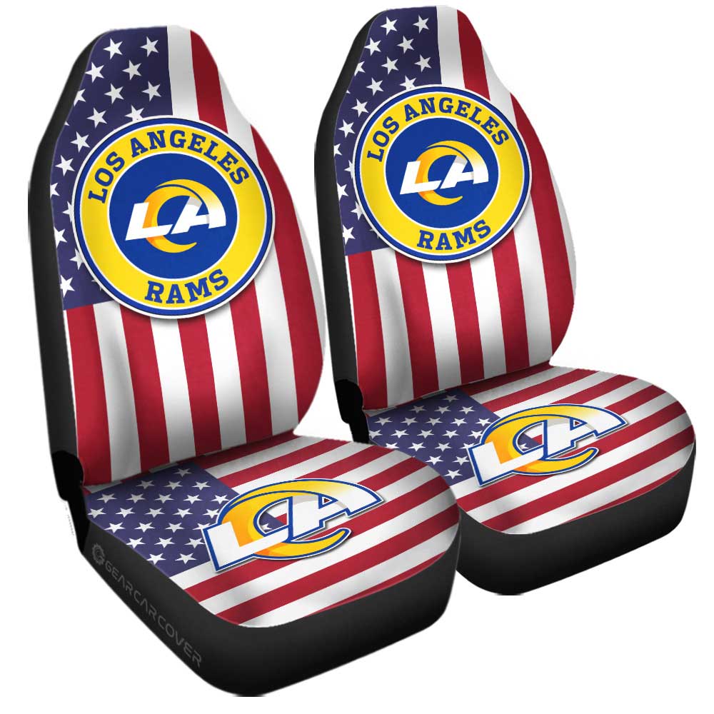 Los Angeles Rams Car Seat Covers Custom Car Decor Accessories - Gearcarcover - 3