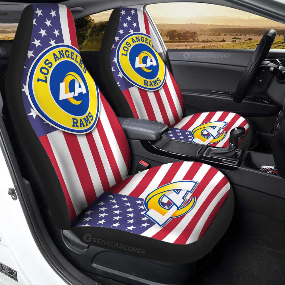 Los Angeles Rams Car Seat Covers Custom Car Decor Accessories - Gearcarcover - 1