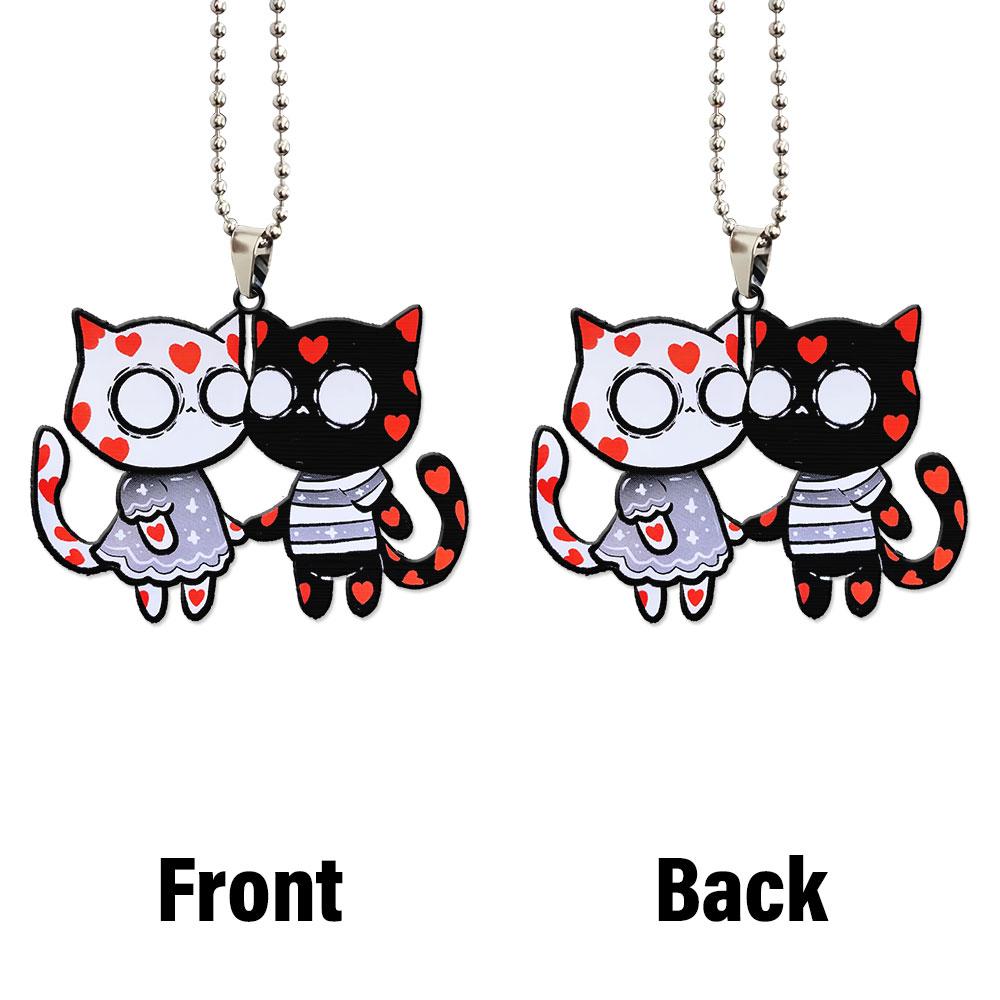 Love Couple Cat Ornament Custom Car Accessories Halloween Decorations - Gearcarcover - 4