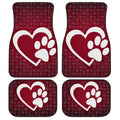Love Dog Paw Car Floor Mats Custom Dog Lover Car Accessories - Gearcarcover - 1