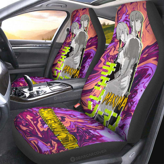 Makima Car Seat Covers Custom Chainsaw Man Anime - Gearcarcover - 2
