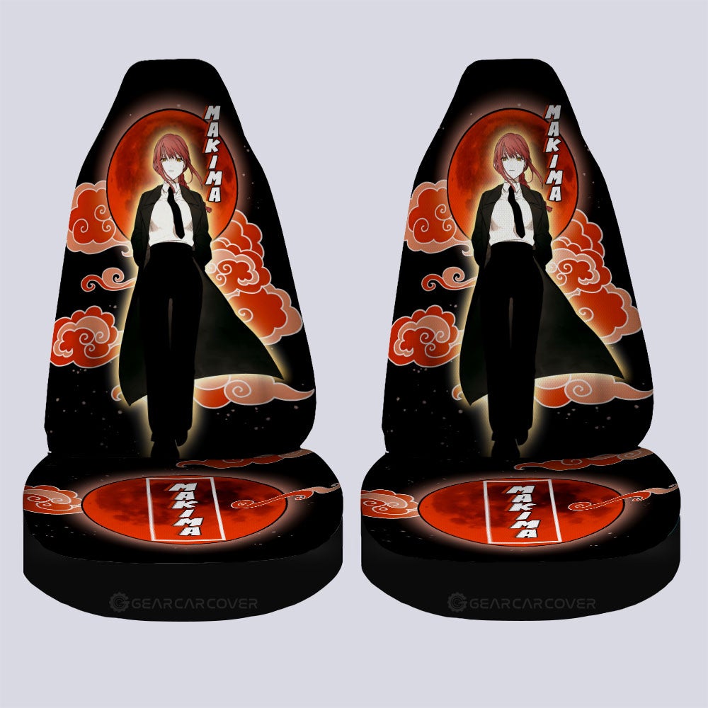 Makima Car Seat Covers Custom Chainsaw Man Anime - Gearcarcover - 4