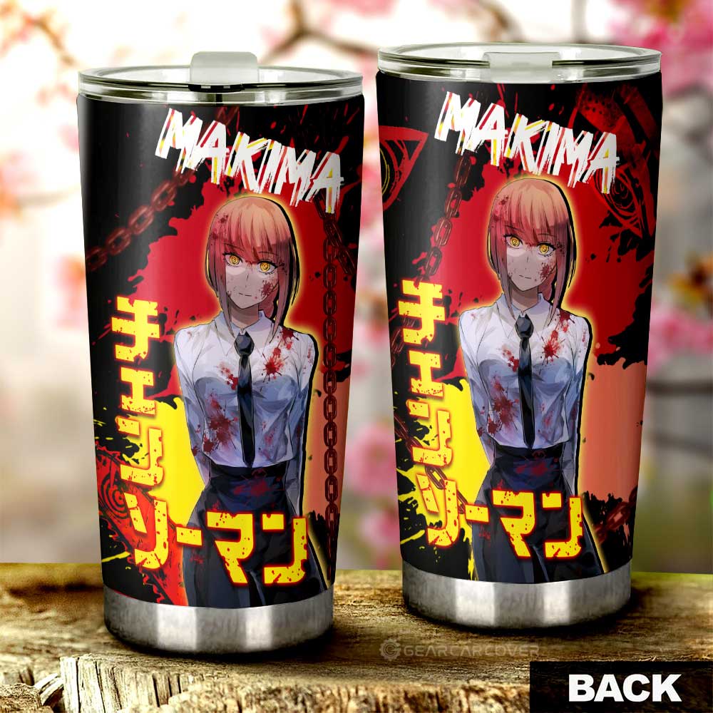 Makima Tumbler Cup Custom Chainsaw Man Anime Car Accessories - Gearcarcover - 3