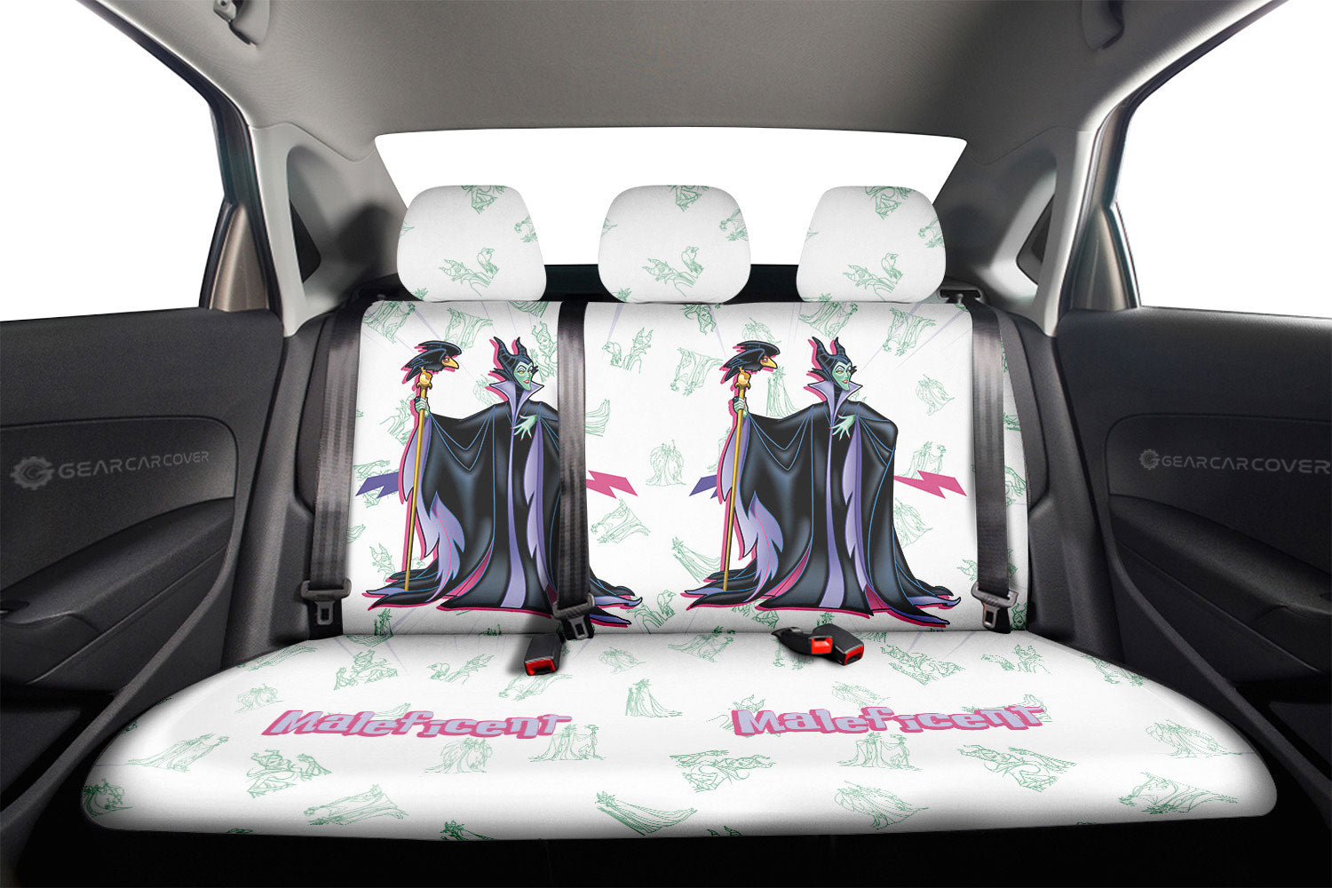 Maleficent Car Back Seat Cover Custom Cartoon Car Accessories - Gearcarcover - 2