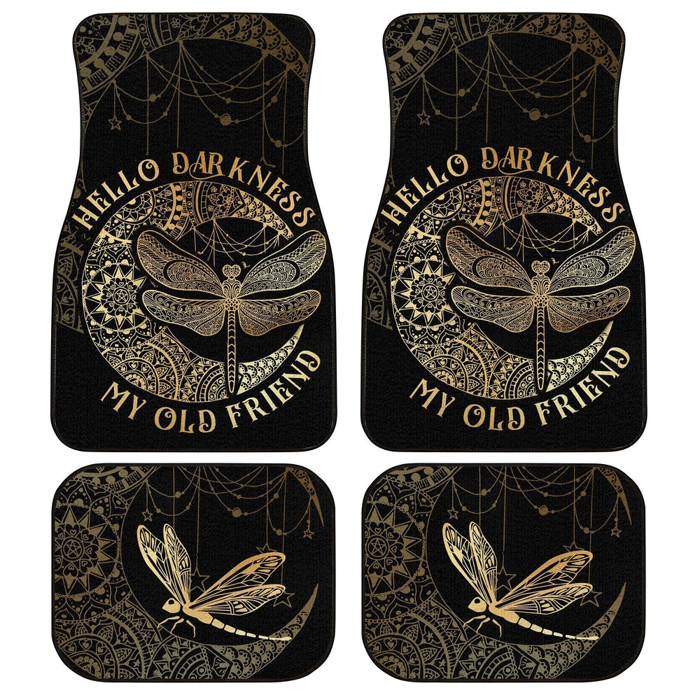 Mandala Dragonfly Car Floor Mats Hello Darkness Car Accessories - Gearcarcover - 1