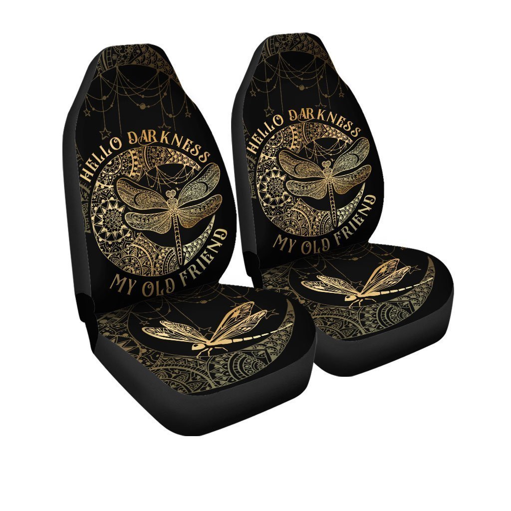 Mandala Dragonfly Car Seat Covers Custom Hello Darkness Car Accessories - Gearcarcover - 3
