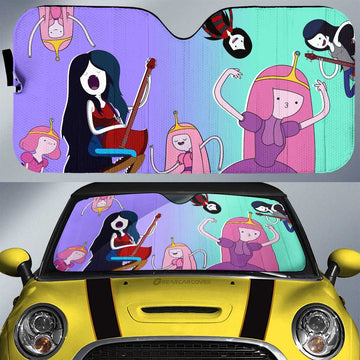 Marceline And Princess Bubblegum Adventure Time Car Sunshade Custom Cartoon Car Accessories - Gearcarcover - 1
