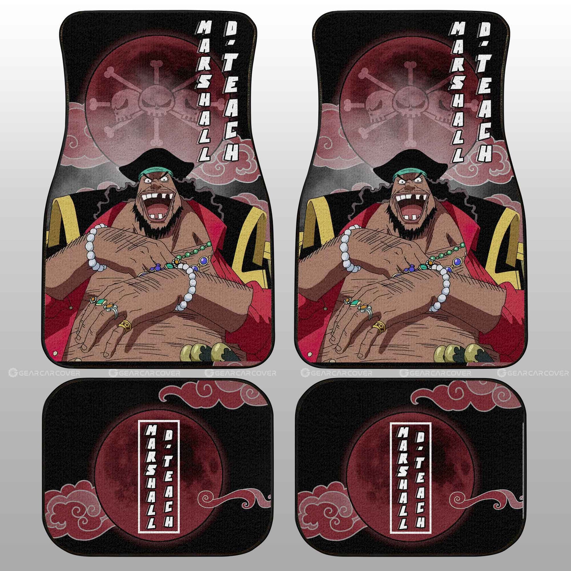 Marshall D. Teach Car Floor Mats Custom One Piece Anime Car Accessories For Anime Fans - Gearcarcover - 2