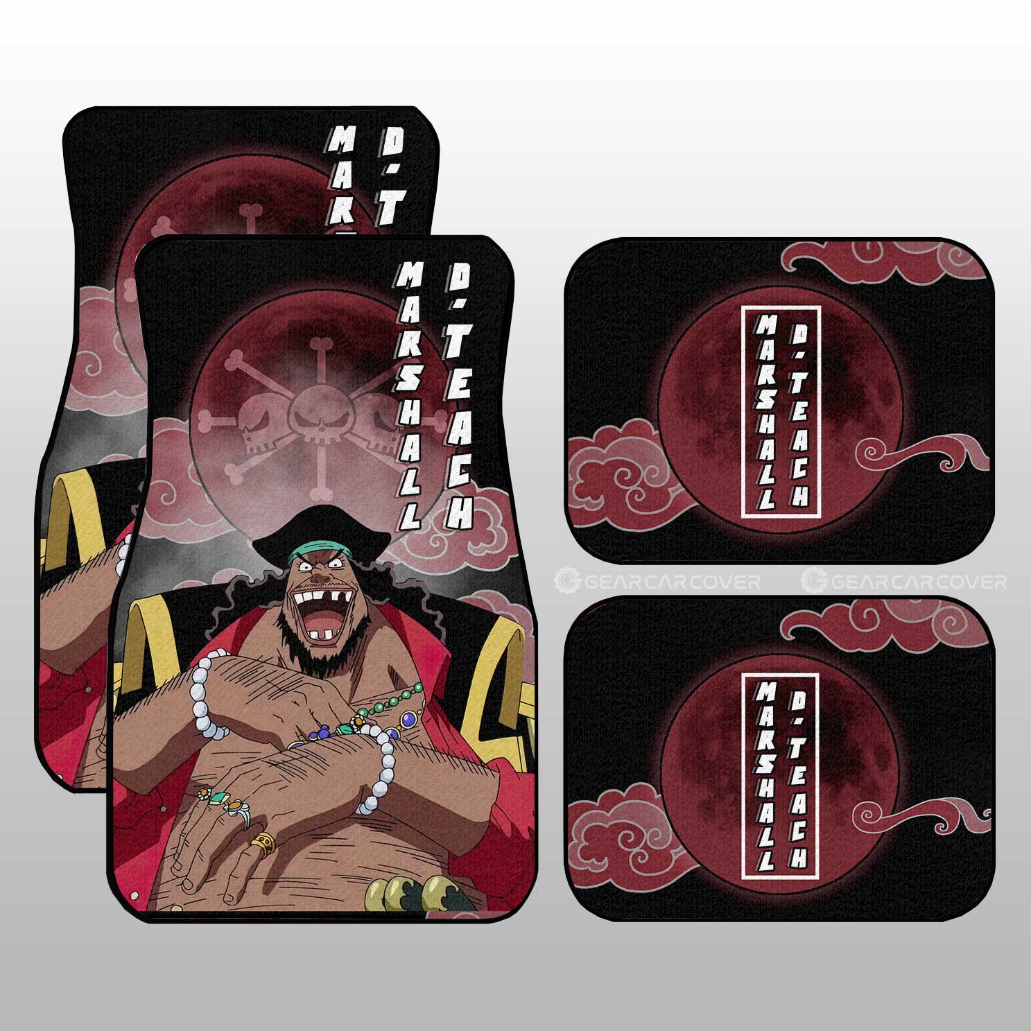 Marshall D. Teach Car Floor Mats Custom One Piece Anime Car Accessories For Anime Fans - Gearcarcover - 1