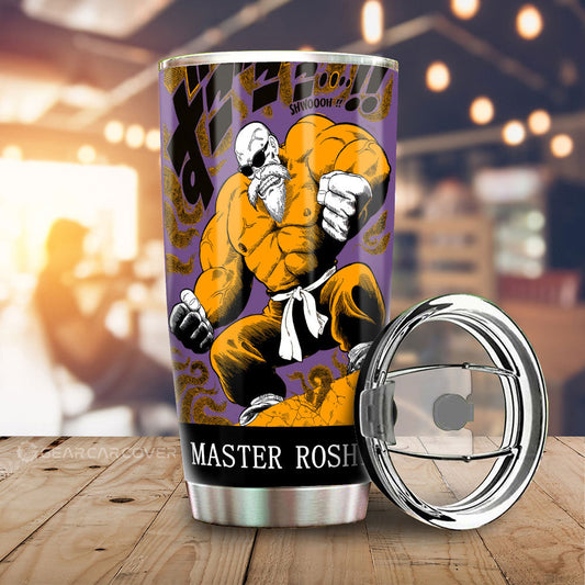 Master Roshi Tumbler Cup Custom Dragon Ball Anime Manga Color Style - Gearcarcover - 2