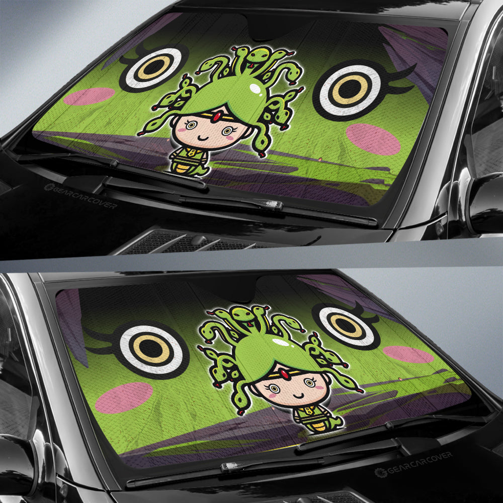 Medusa Car Sunshade Custom Halloween Characters Interior Accessories - Gearcarcover - 3