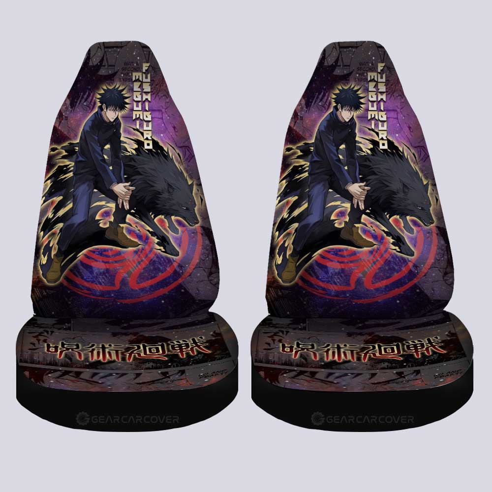 Megumi Fushiguro Car Seat Covers Custom Jujutsu Kaisen Anime Galaxy Manga Style - Gearcarcover - 4