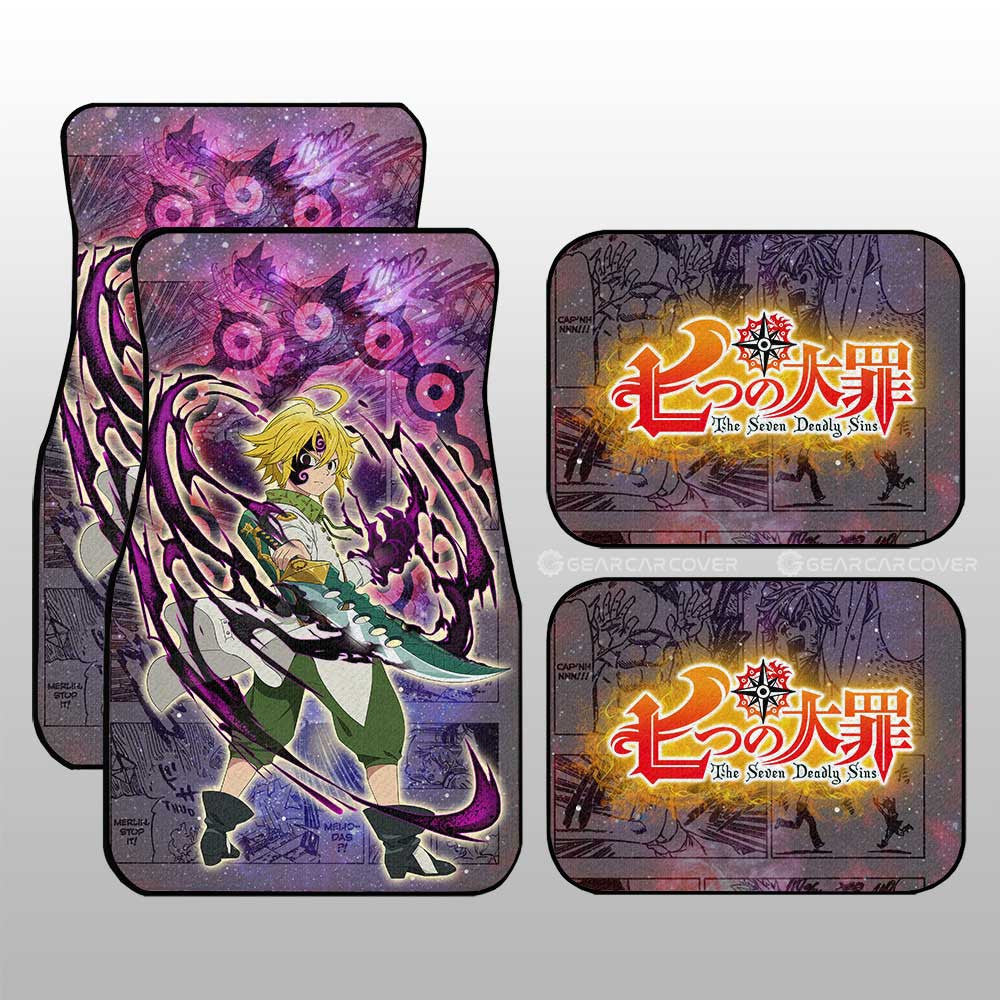 Meliodas Car Floor Mats Custom Seven Deadly Sins Anime Galaxy Manga Style - Gearcarcover - 1