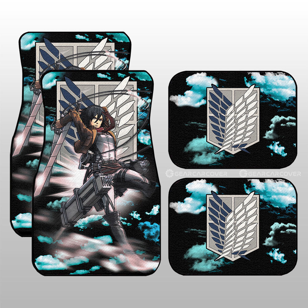 Mikasa Ackerman Car Floor Mats Custom Attack On Titan Anime Car Accessories - Gearcarcover - 3
