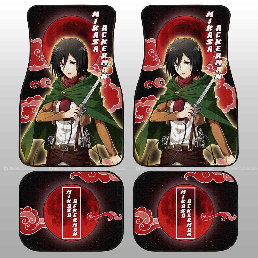 Mikasa Ackerman Car Floor Mats Custom Attack On Titan Anime - Gearcarcover - 2