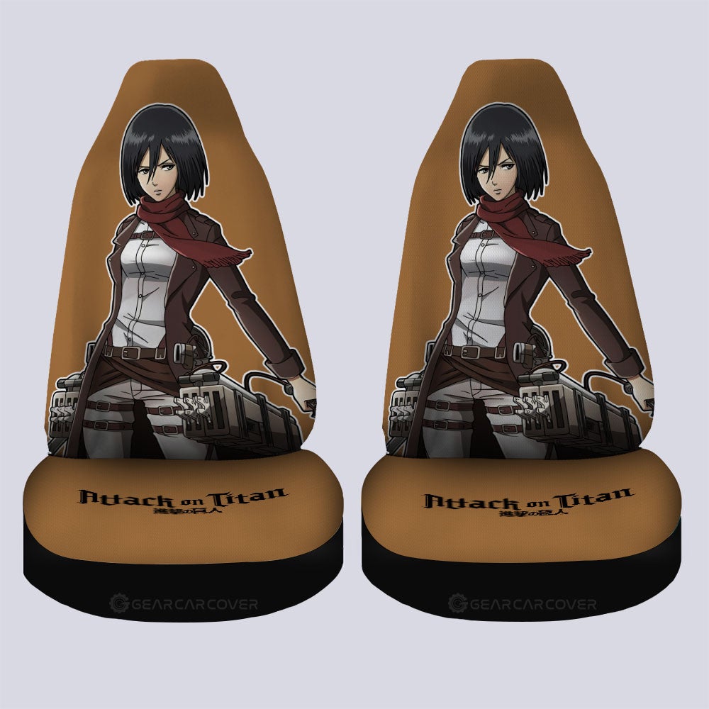 Mikasa Ackerman Car Seat Covers Custom Main Hero Attack On Titan Anime Car Accessories - Gearcarcover - 4
