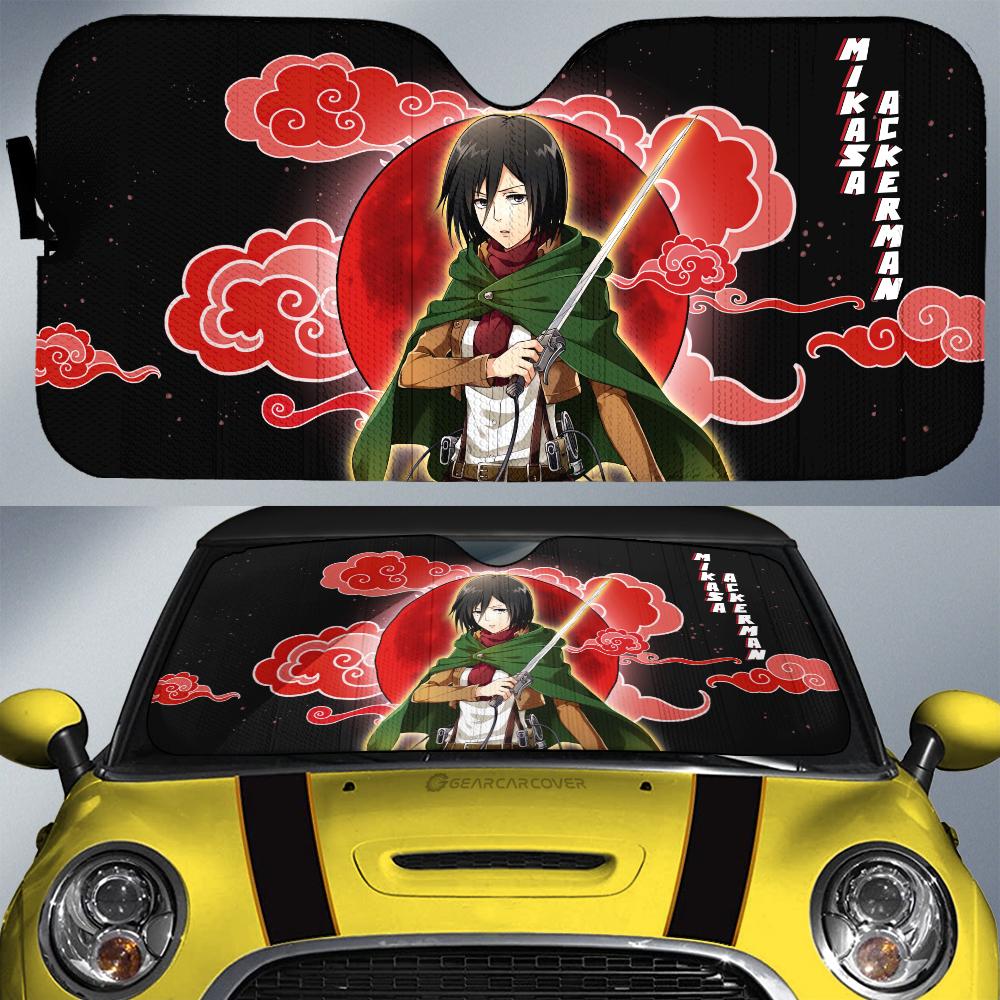 Mikasa Ackerman Car Sunshade Custom Attack On Titan Anime - Gearcarcover - 1
