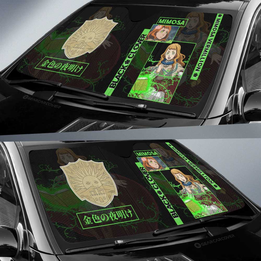 Mimosa Vermillion Car Sunshade Custom Black Clover Anime - Gearcarcover - 2