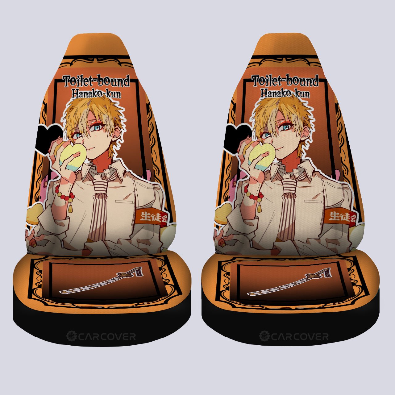 Minamoto Teru Car Seat Covers Custom Anime Toilet-Bound Hanako-kun Car Accessories - Gearcarcover - 4