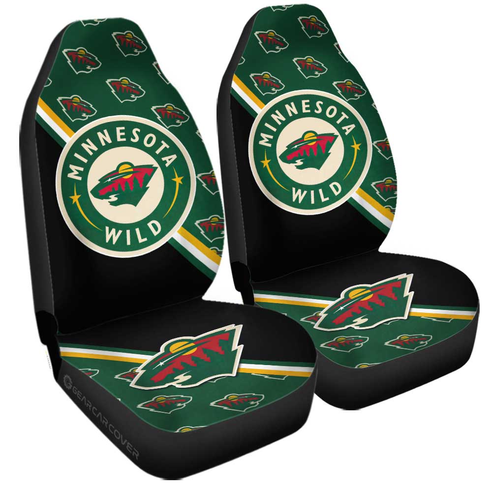 Minnesota Wild Car Seat Covers Custom Car Accessories For Fans - Gearcarcover - 3