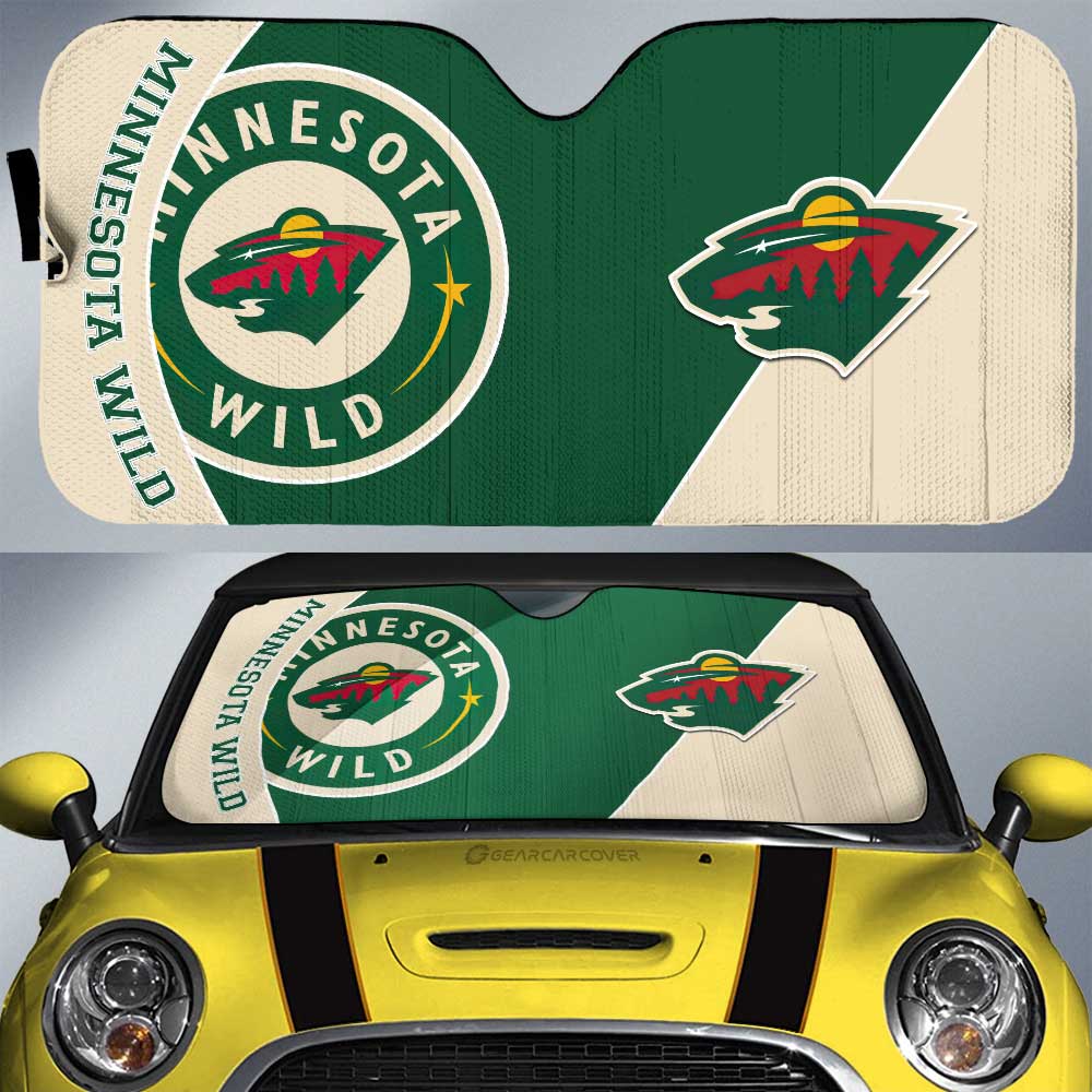 Minnesota Wild Car Sunshade Custom Car Accessories For Fans - Gearcarcover - 1