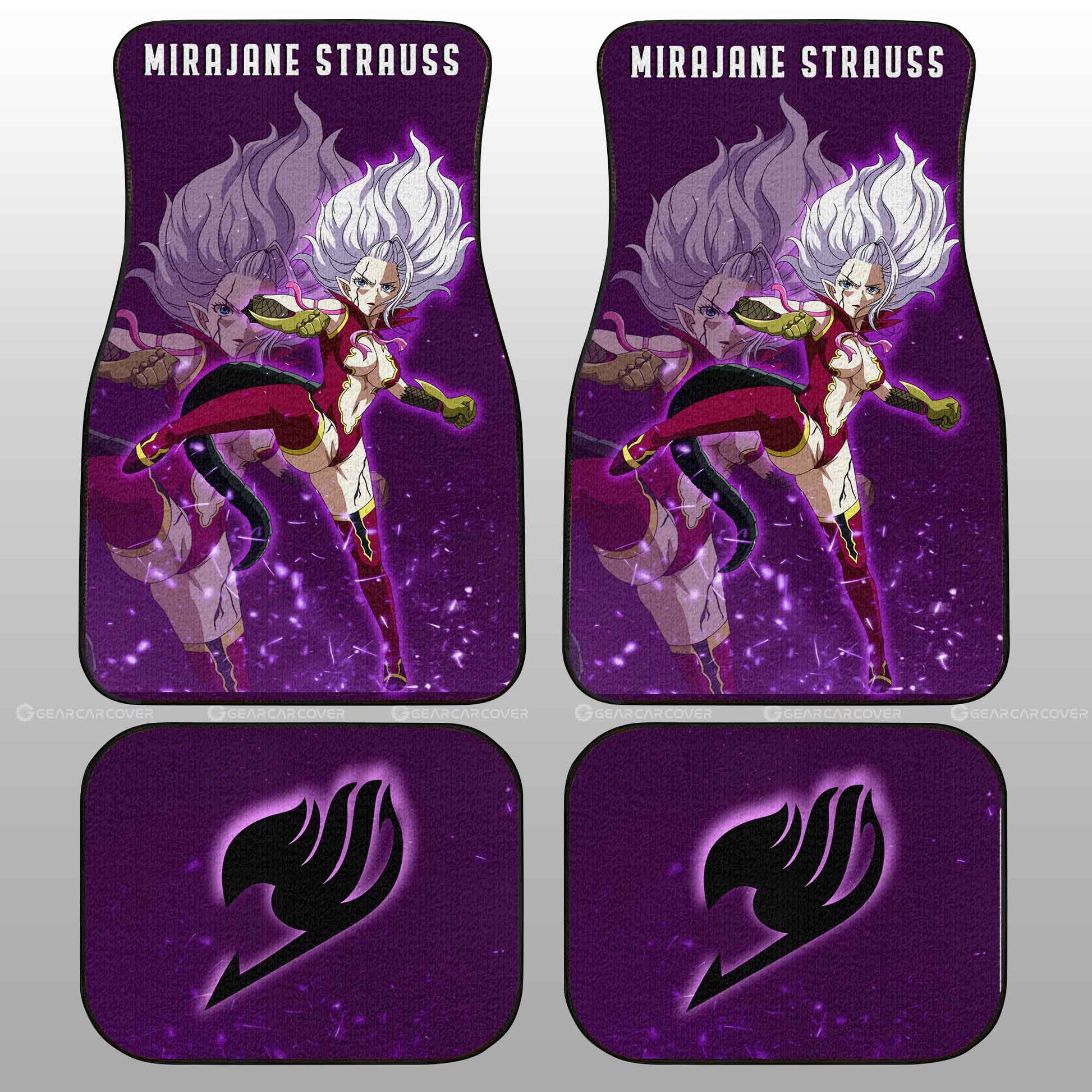 Mirajane Strauss Car Floor Mats Custom Fairy Tail Anime - Gearcarcover - 2